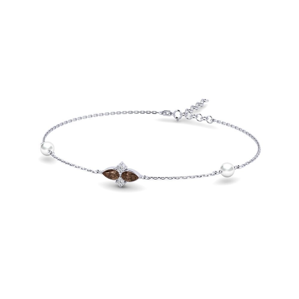 18ct White Gold Smoky Quartz Women's Bracelet Eiffel