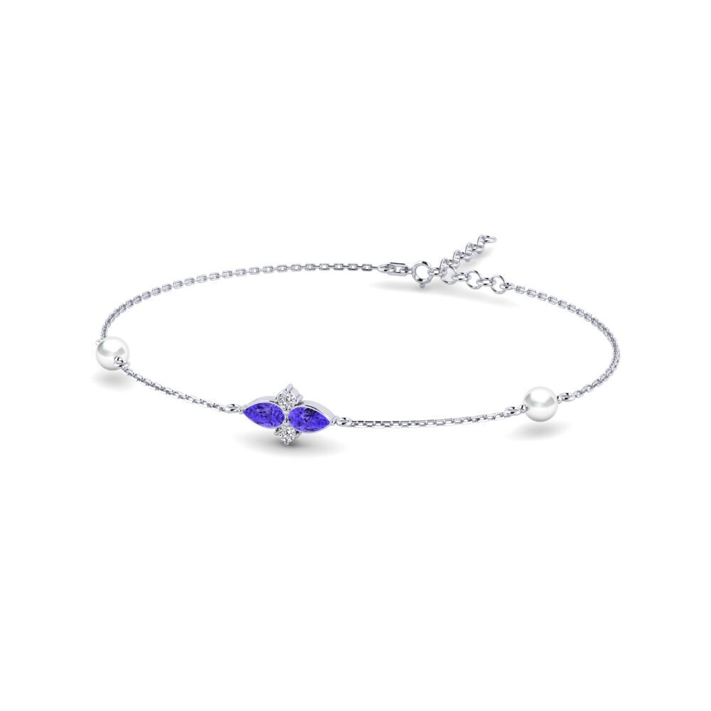 950 Palladium Tanzanite Women's Bracelet Eiffel