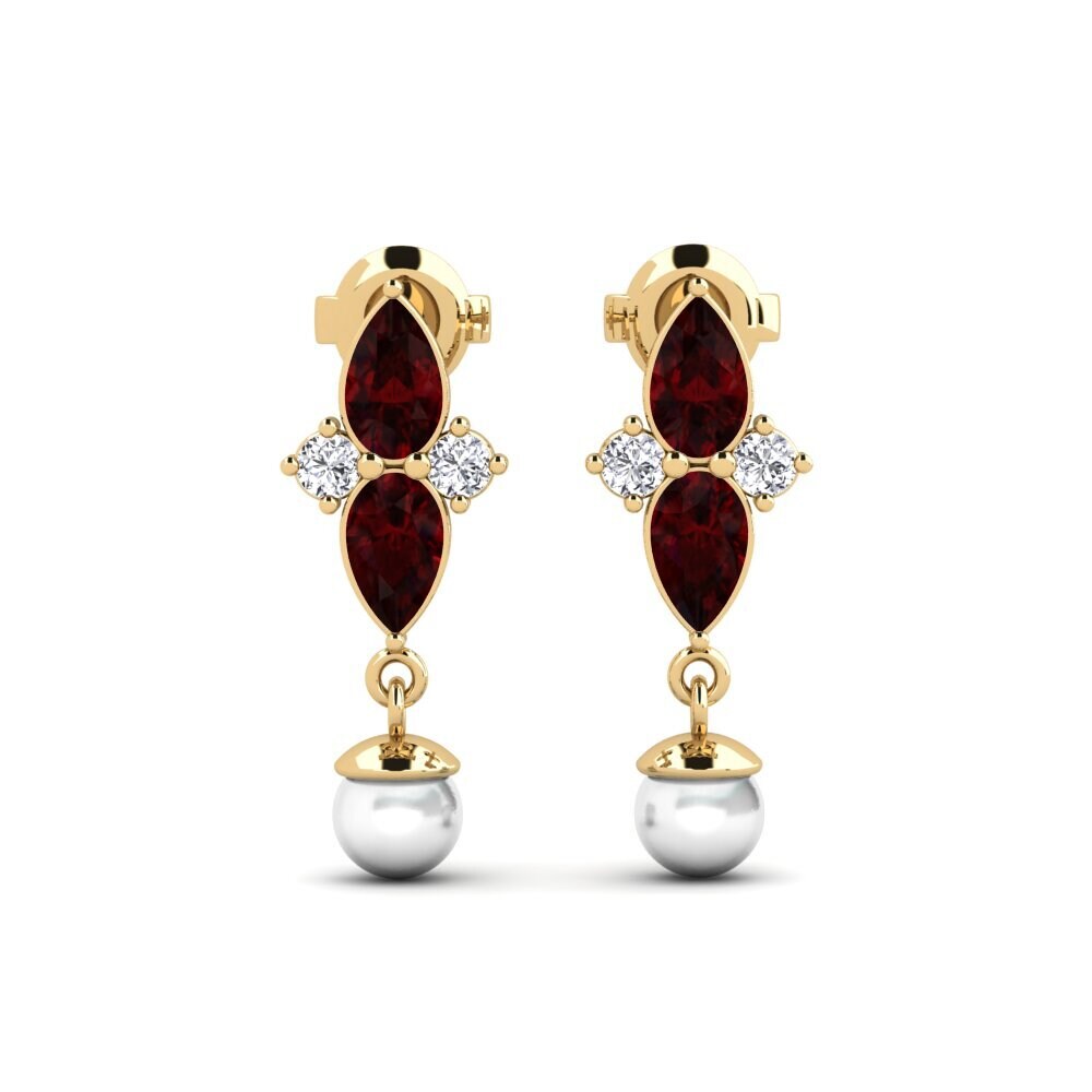 Garnet Women's Earring Eiffel