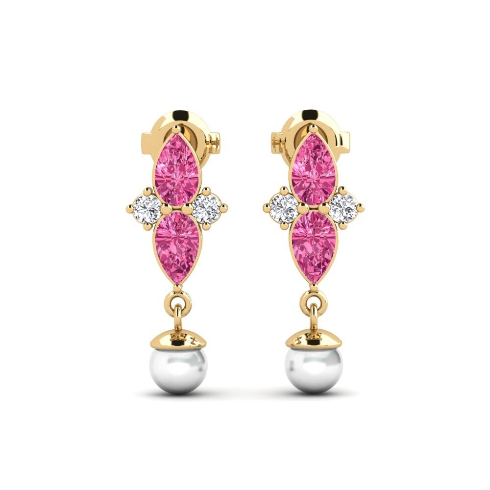 Pink Tourmaline Women's Earring Eiffel