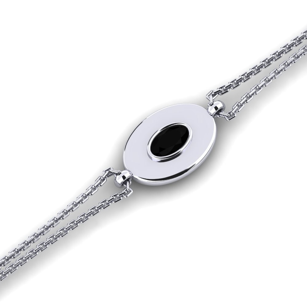 Oval Black Diamond Women's Bracelet Eigaoh