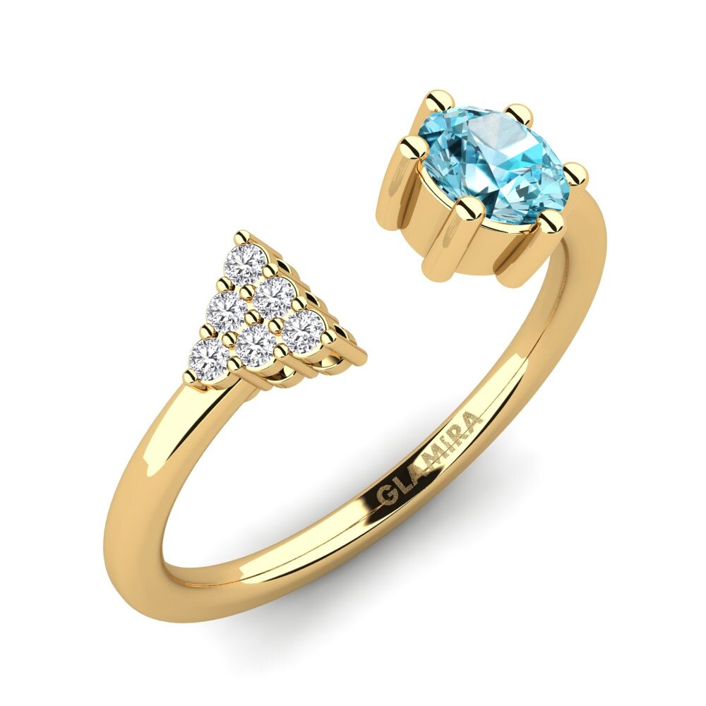 Blue Zircon Ring Eiluned