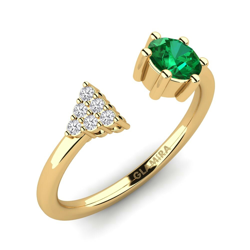 Emerald (Lab Created) Ring Eiluned