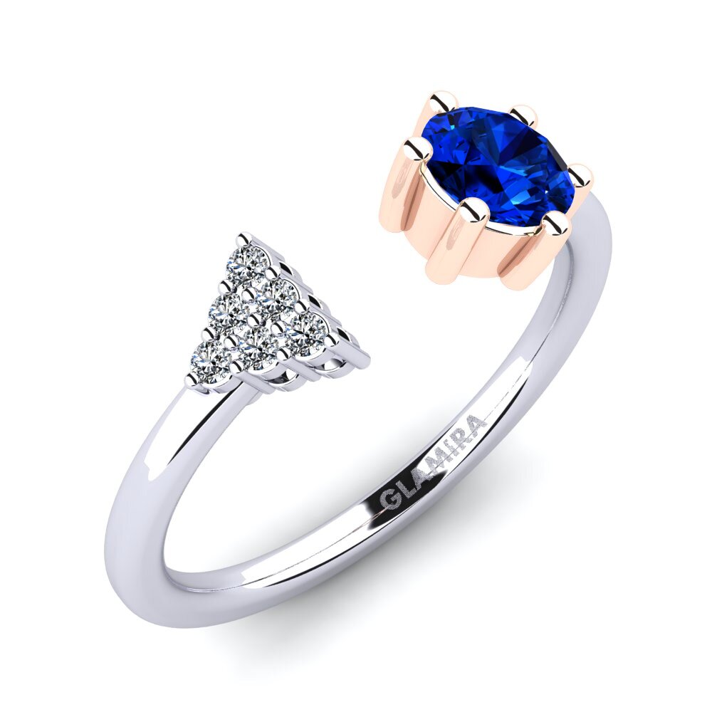 Saphir (im Labor gezüchtet) Ring Eiluned