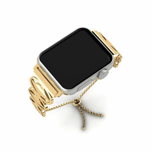 Apple Watch® Strap Einstakt - B Stainless Steel / 585 Yellow Gold
