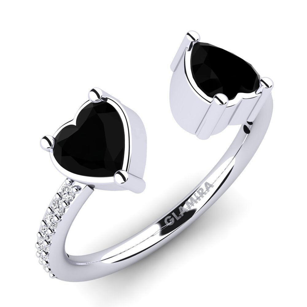 Onyx Noir Bague de fiançailles Eionia