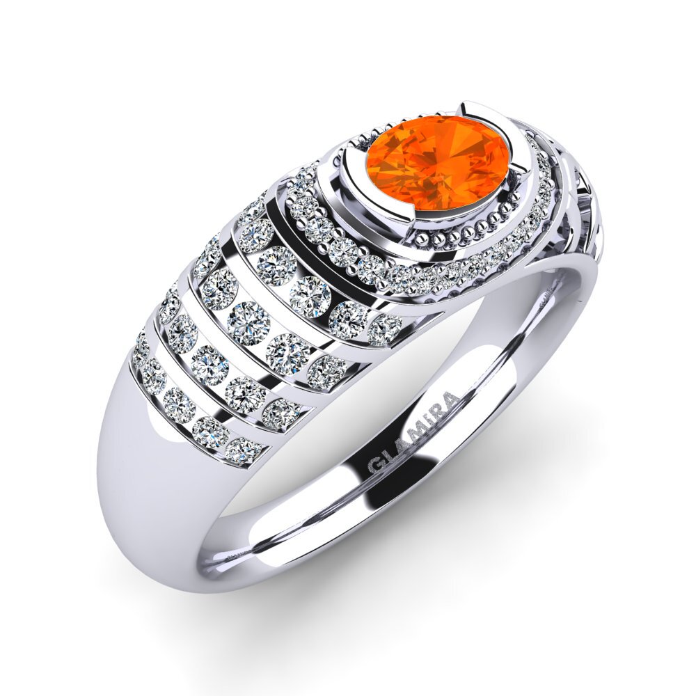 Fire Opal Engagement Ring Eirene