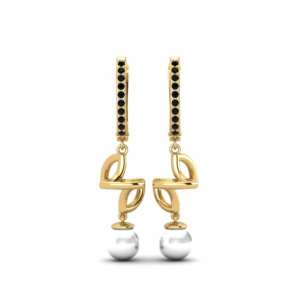 Diamant Noir Boucle d'oreille femme Eirervefro