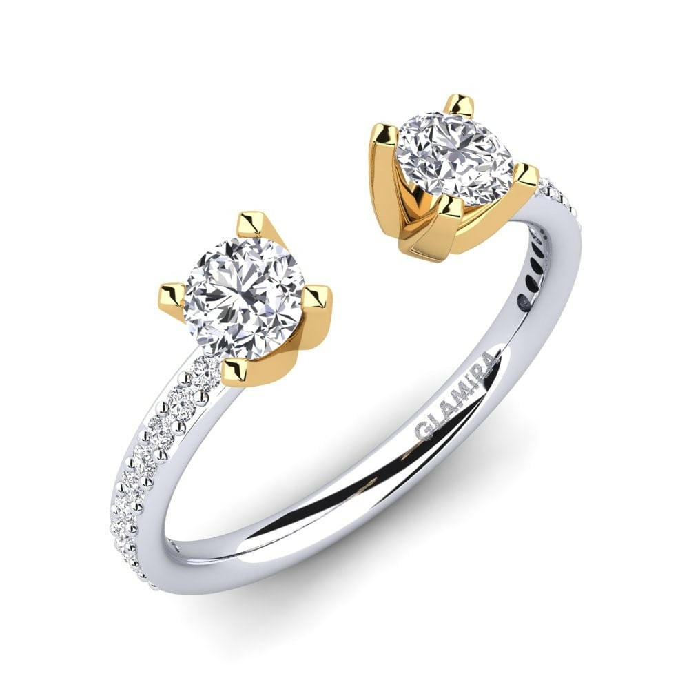 9k White & Yellow Gold Engagement Ring Ejeria