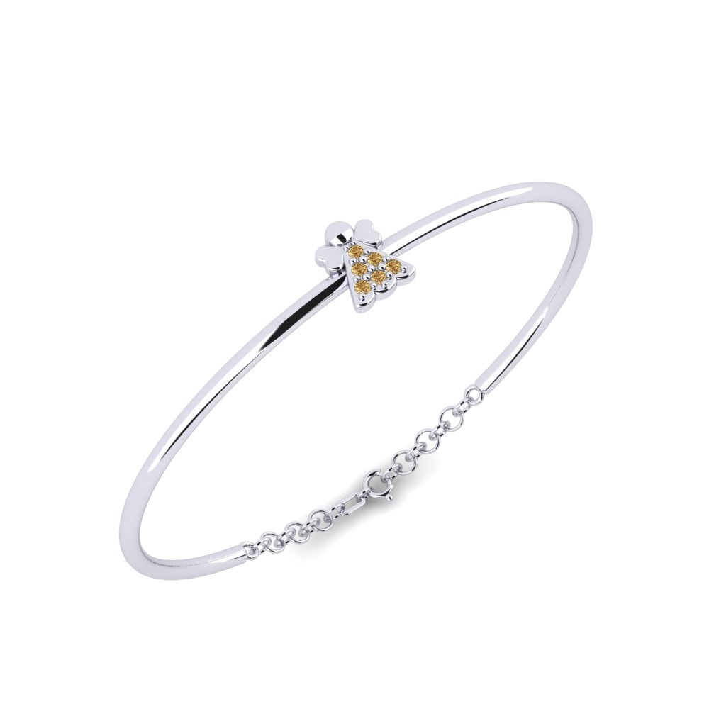 14ct White Gold Brown Diamond Kid's Bracelet Ekadrsti