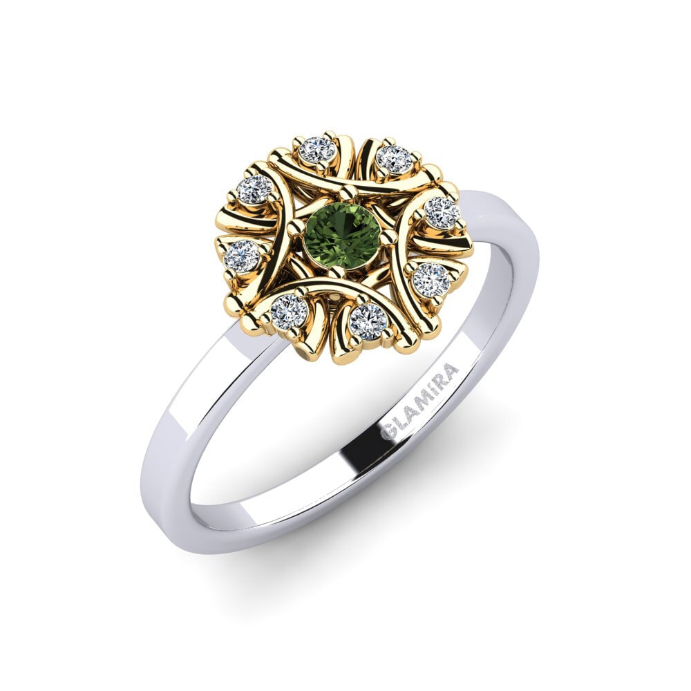 Zafiro Verde Anillo Ekrinol