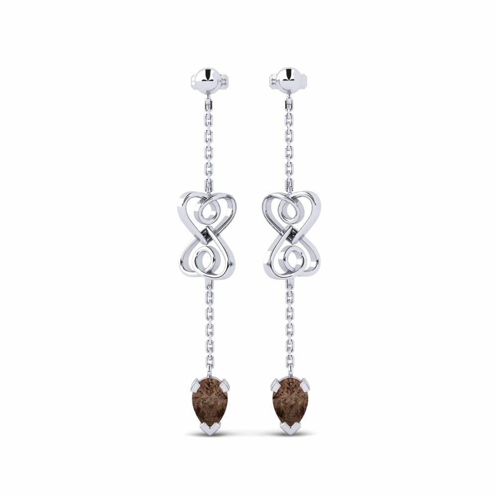 Boucle d'oreille femme Ekvilibro Quartz Fumé