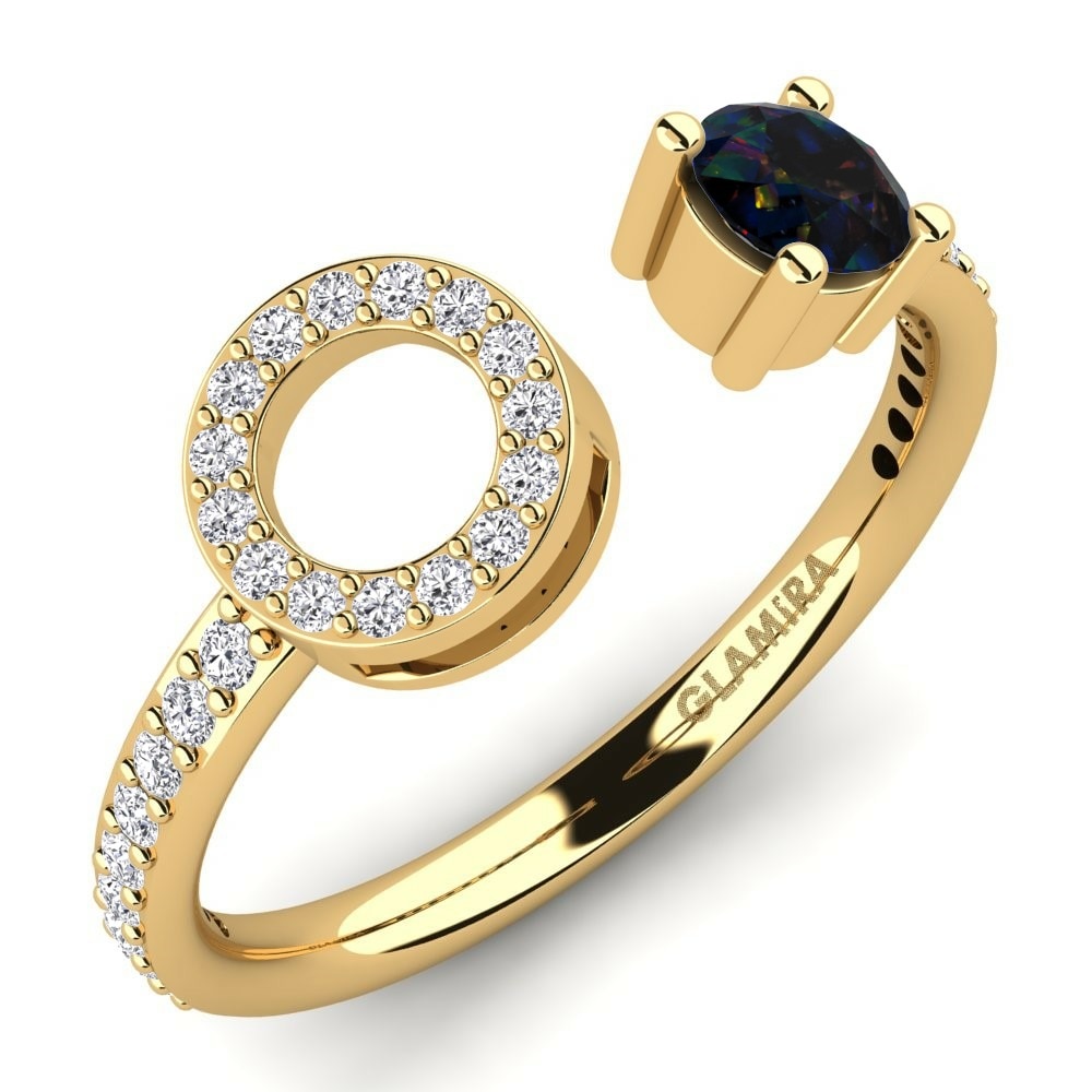 Black Opal Ring Eladia