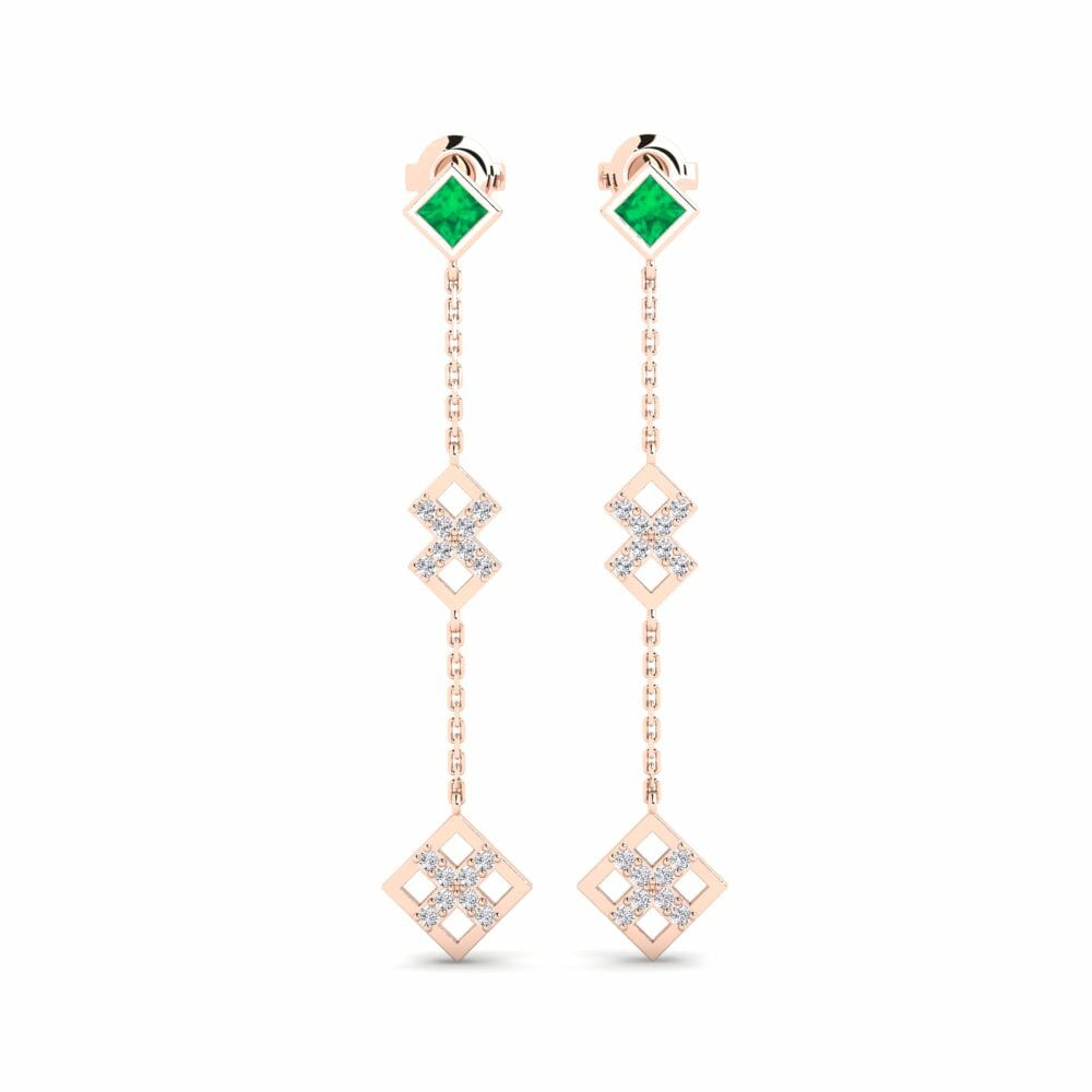 18K Rood Goud Dames Oorbellen Elain