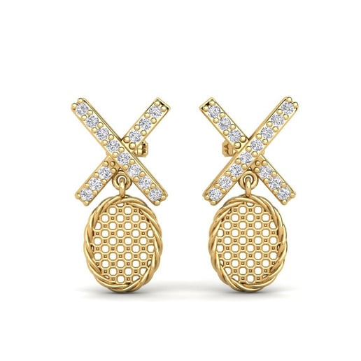 Pendientes Elainas Oro Amarillo 585 & Diamante