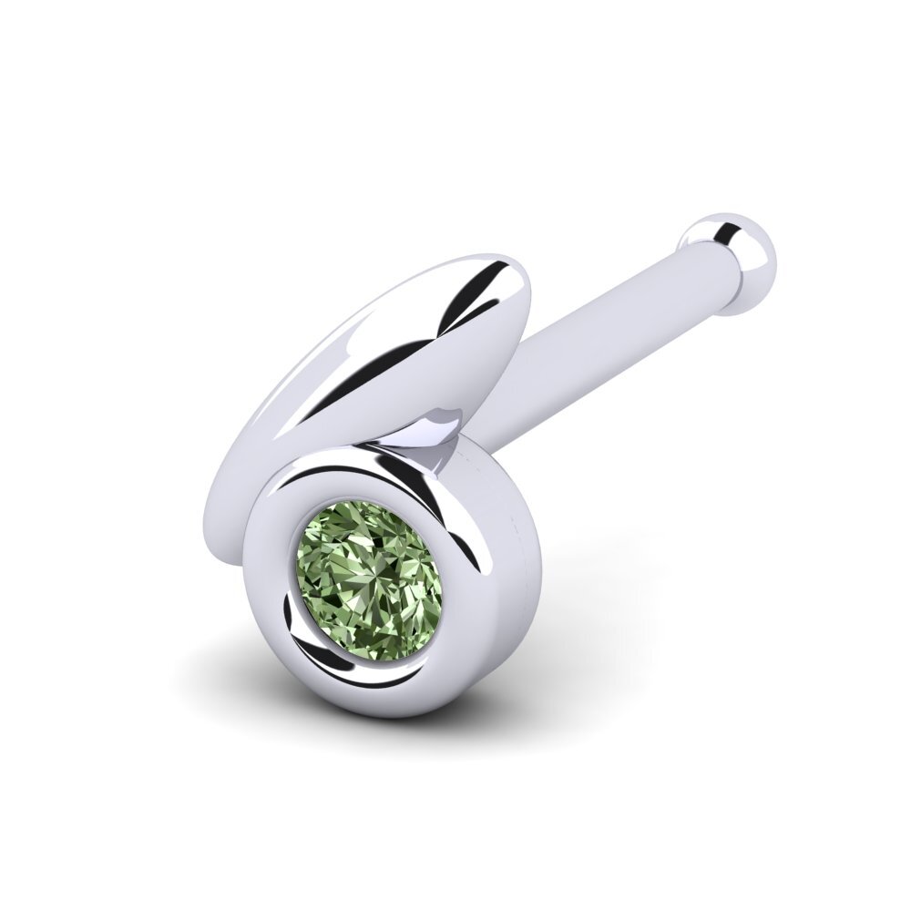 Diamant Vert Piercing Nez Elatot
