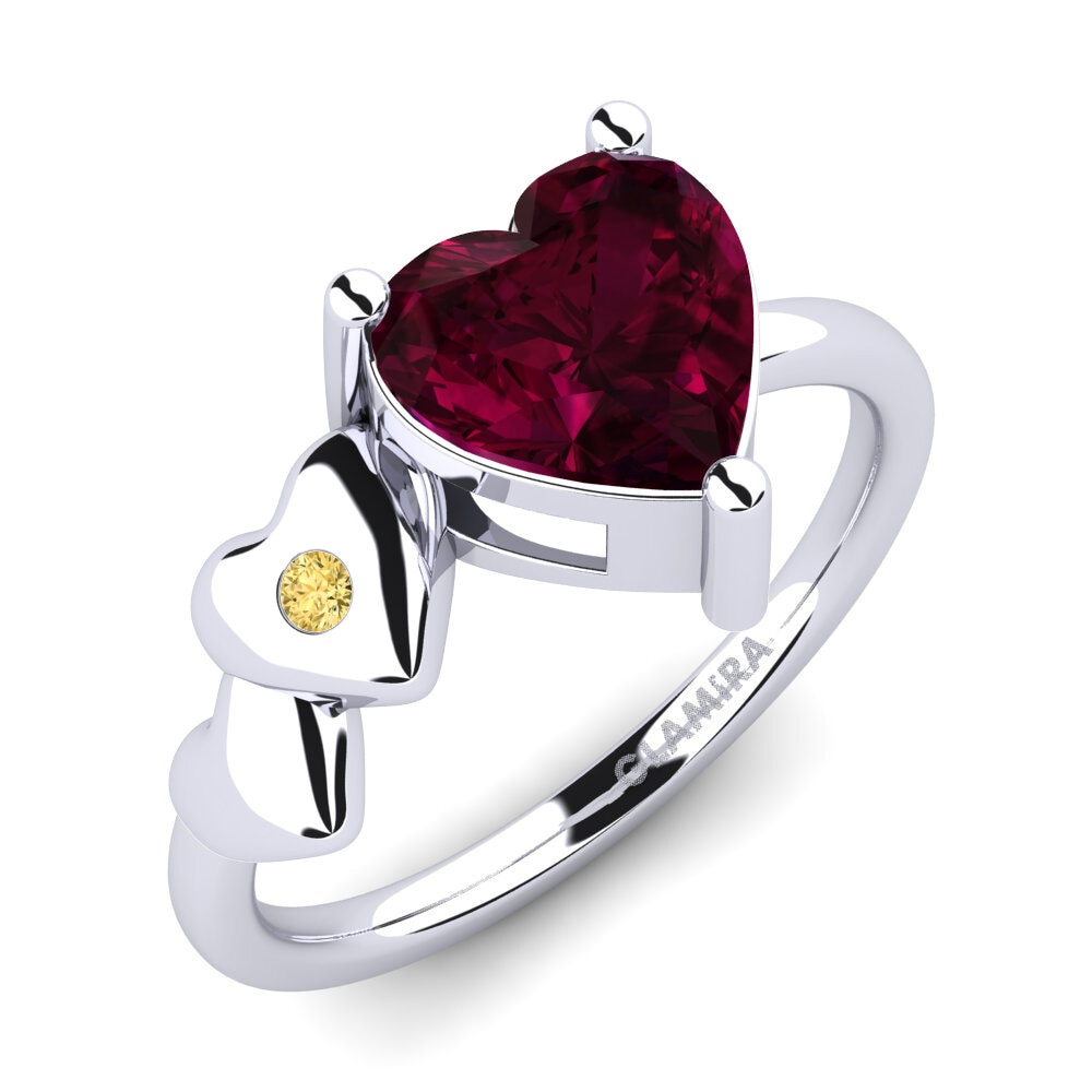 9k White Gold Ring Elauna