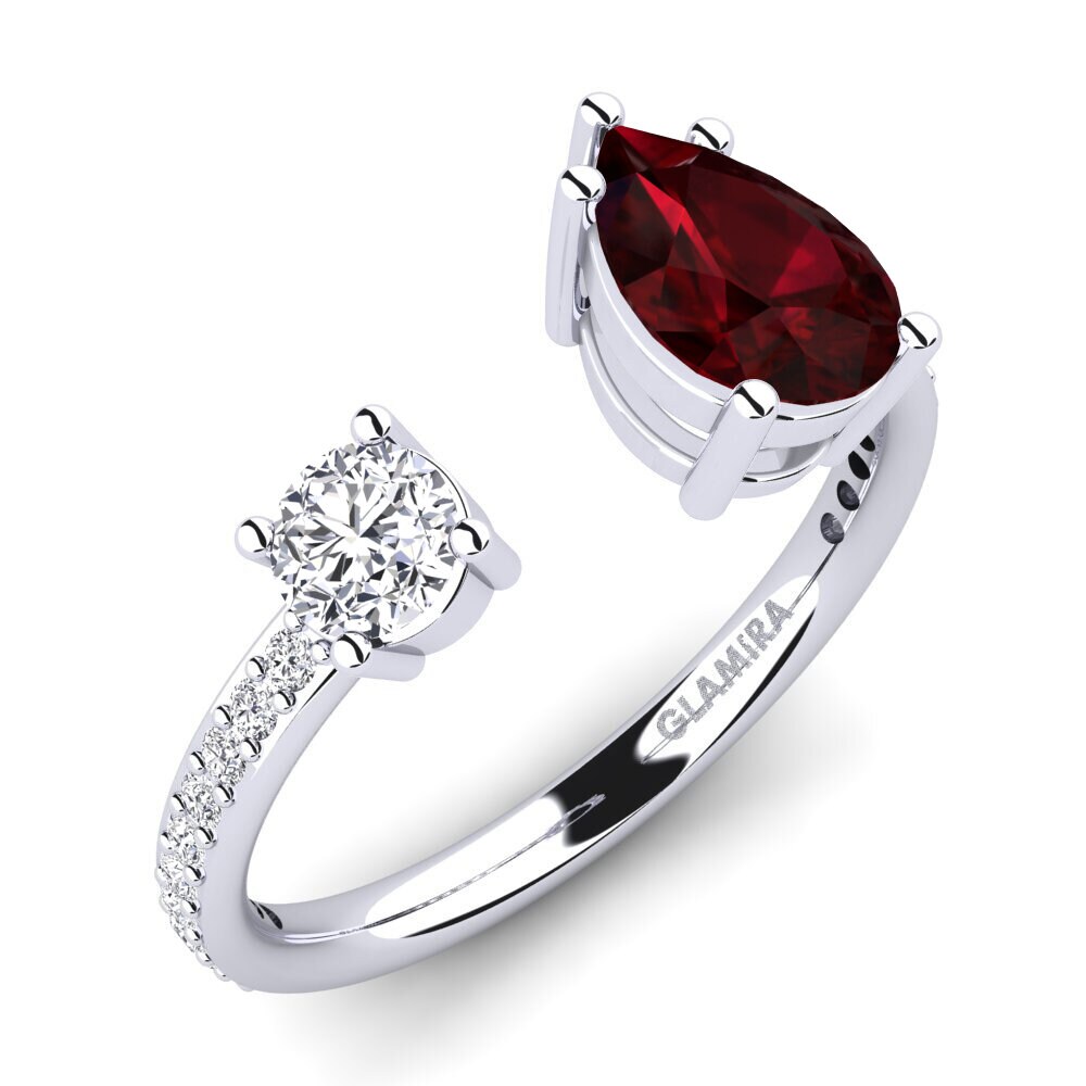 Grenat Bague de fiançailles Elayna