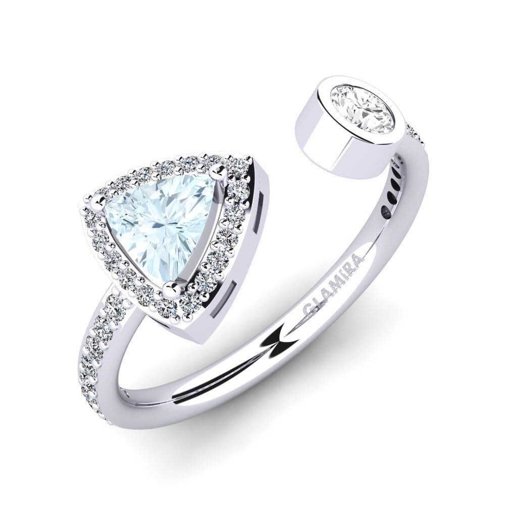 Trillion Aquamarine Engagement Ring Elberga