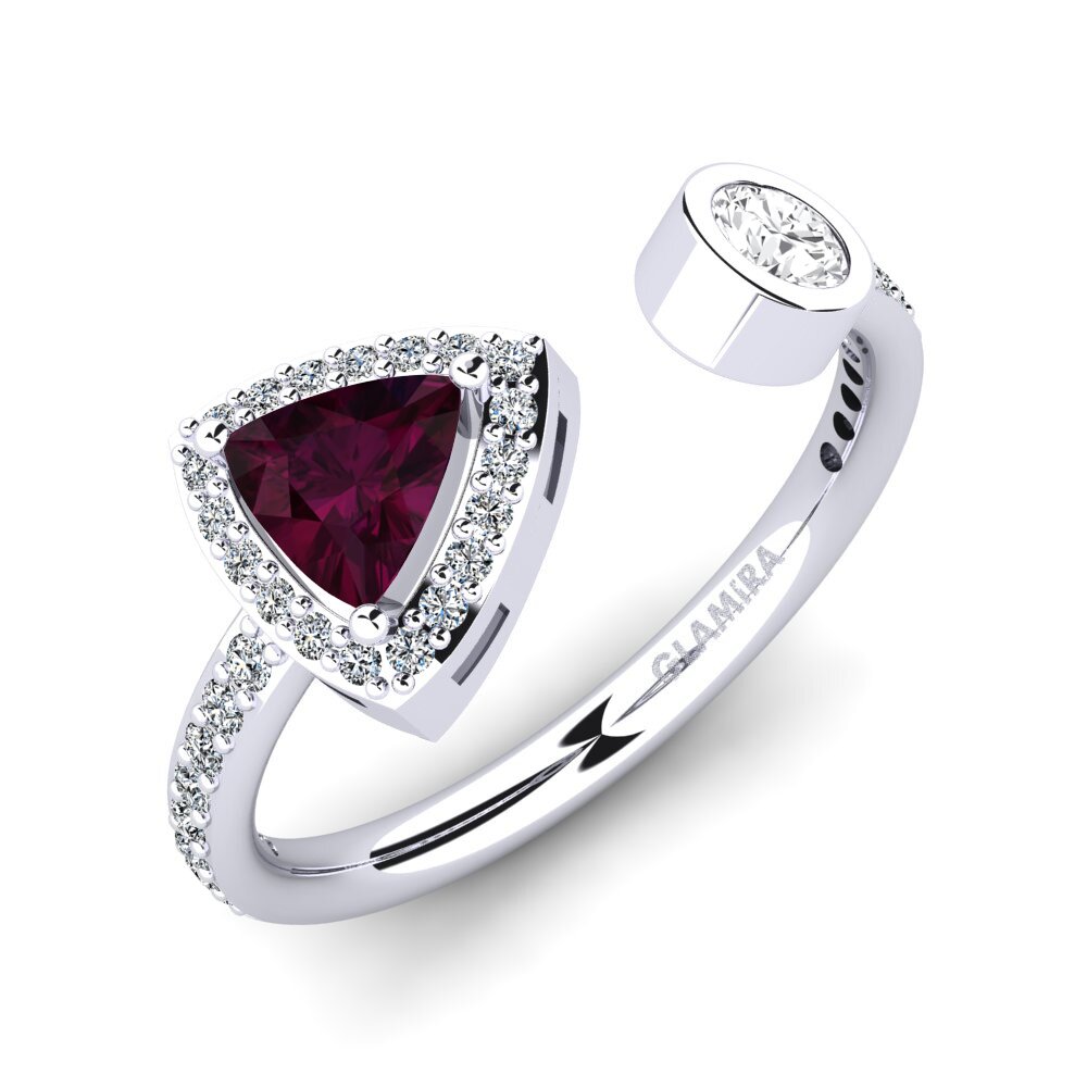 Rhodolite Garnet Engagement Ring Elberga