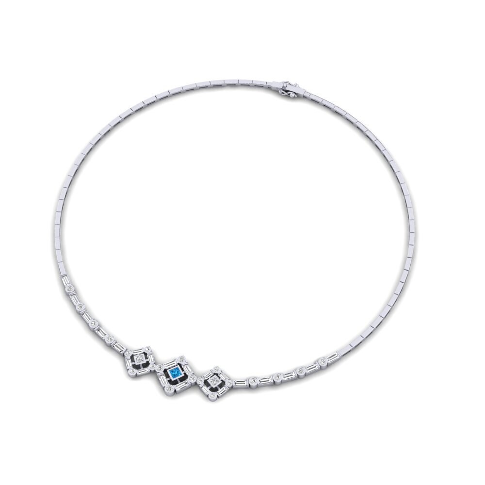 Princess Blue Topaz Collier Elbeuf