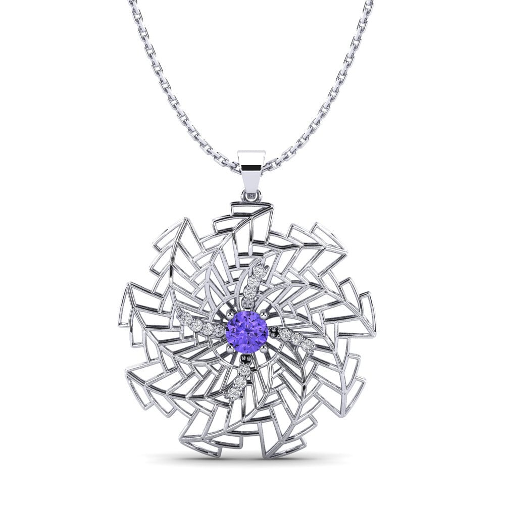 18ct White Gold Tanzanite Women's Pendant Eldora