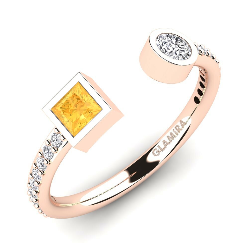 9k Rose Gold Citrine Ring Eldorada