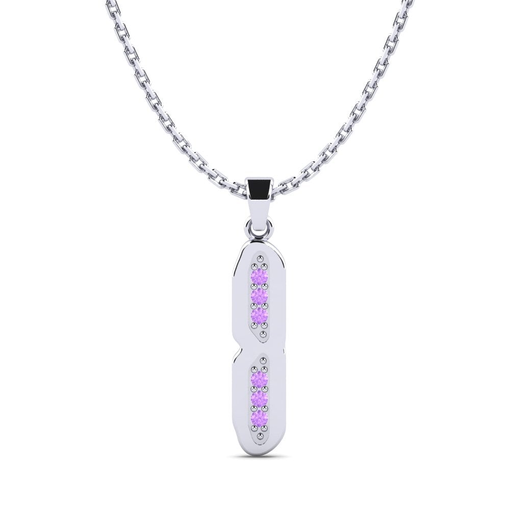 Weißgold 585 Amethyst Damen anhänger Elec - I