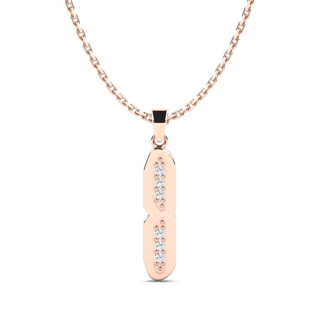 Rotgold 585 Moissanit Damen anhänger Elec - I