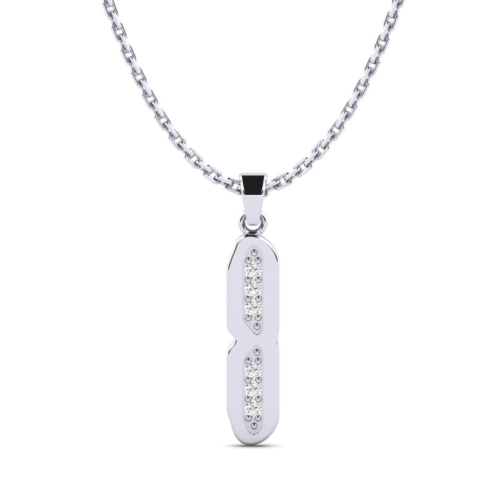 Weißgold 750 Moissanit Damen anhänger Elec - I