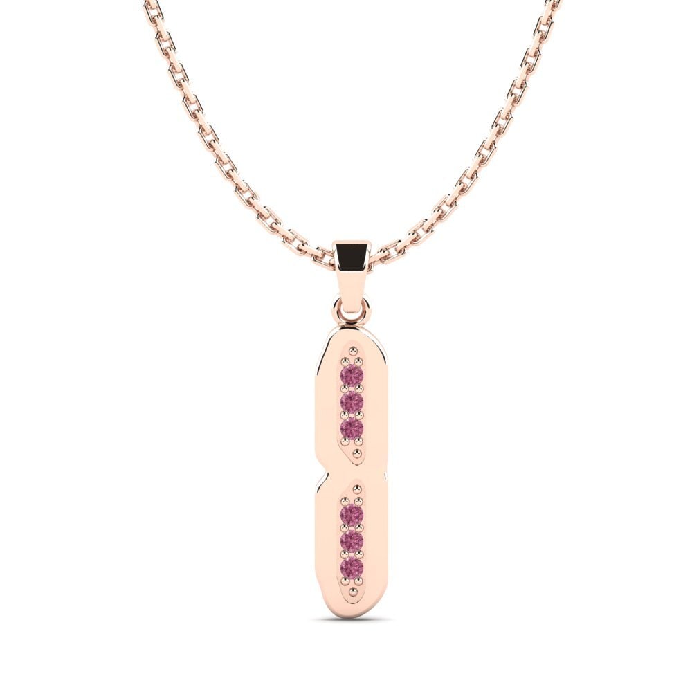 Rotgold 375 Rhodolit-Granat Damen anhänger Elec - I
