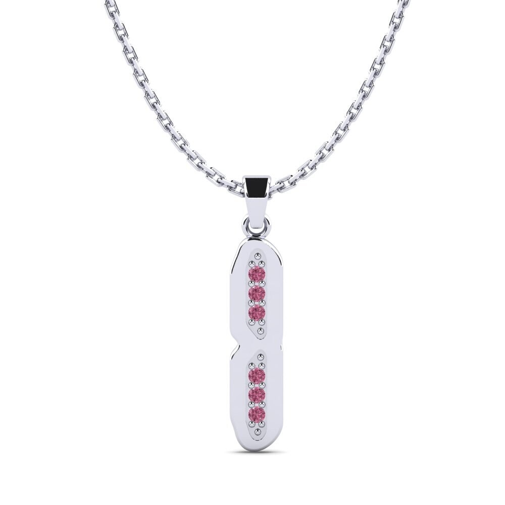 Weißgold 750 Rhodolit-Granat Damen anhänger Elec - I