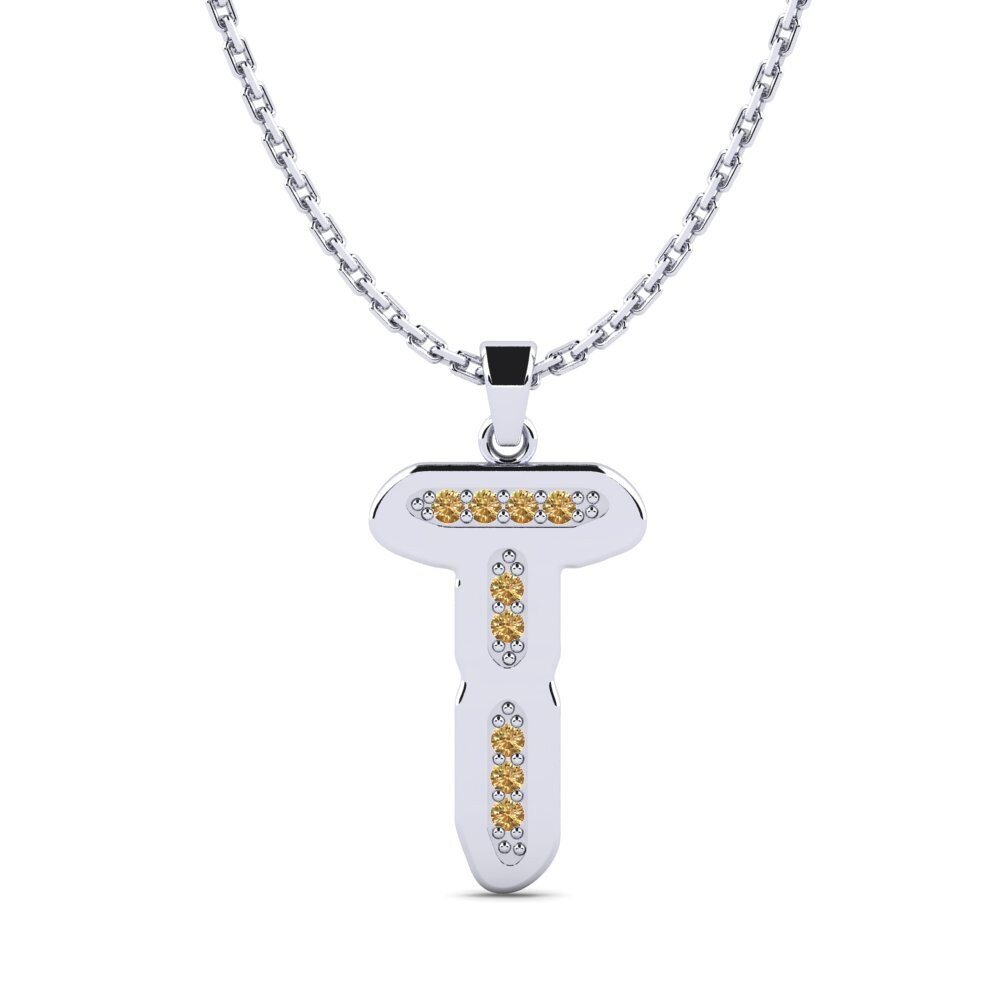 Weißgold 750 Brauner Diamant Damen anhänger Elec - T
