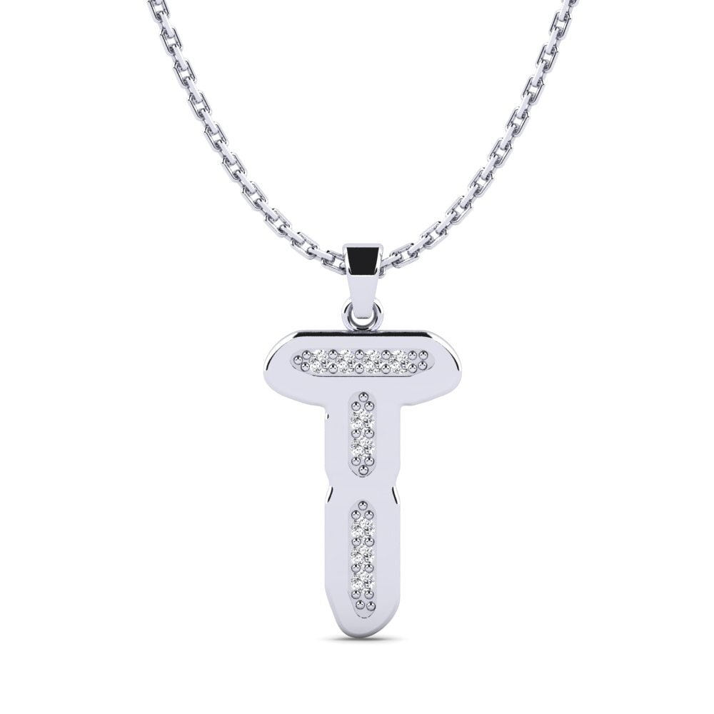 Weißgold 750 Diamant Damen anhänger Elec - T