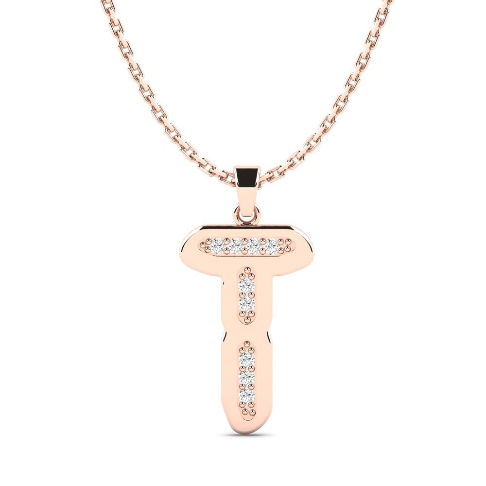 Rotgold 585 Moissanit Damen anhänger Elec - T