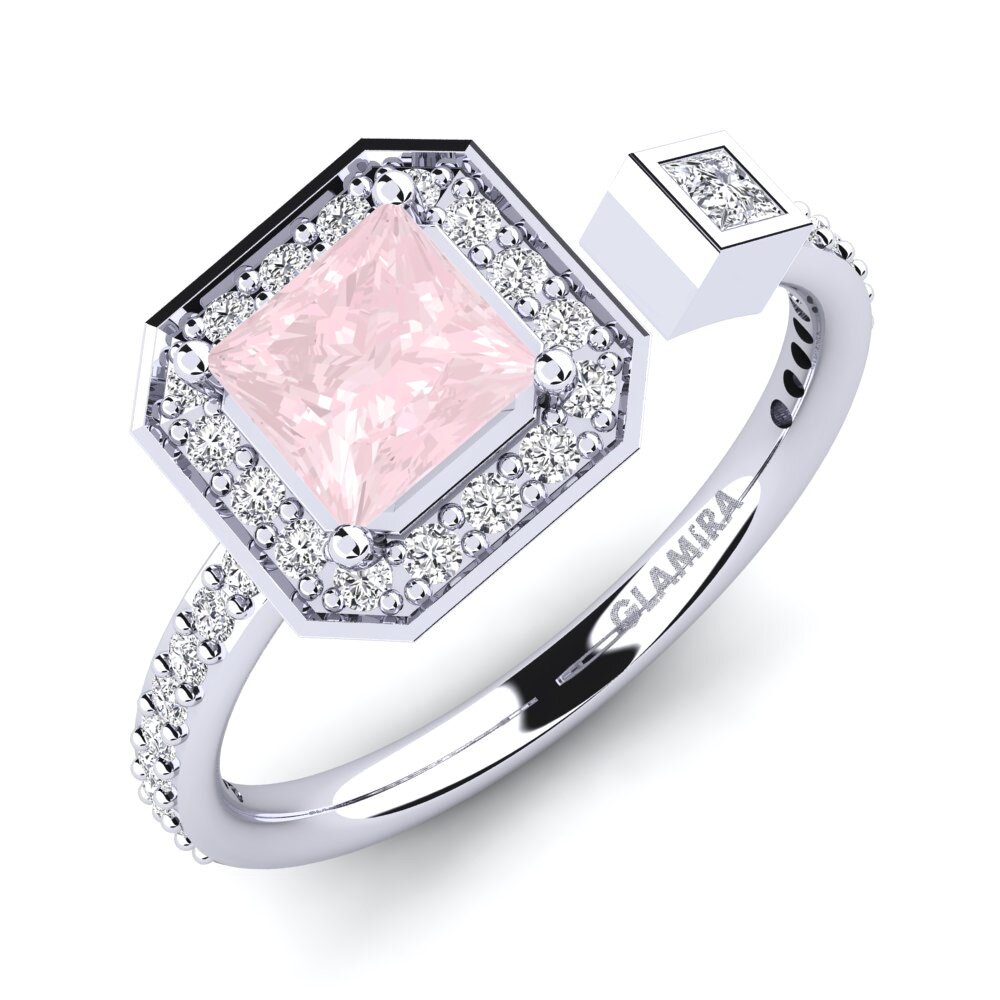 Rose Quartz Engagement Ring Elfreda