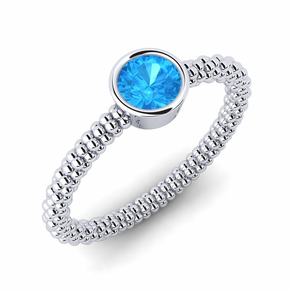 Blue Topaz Pinky Ring Elfried