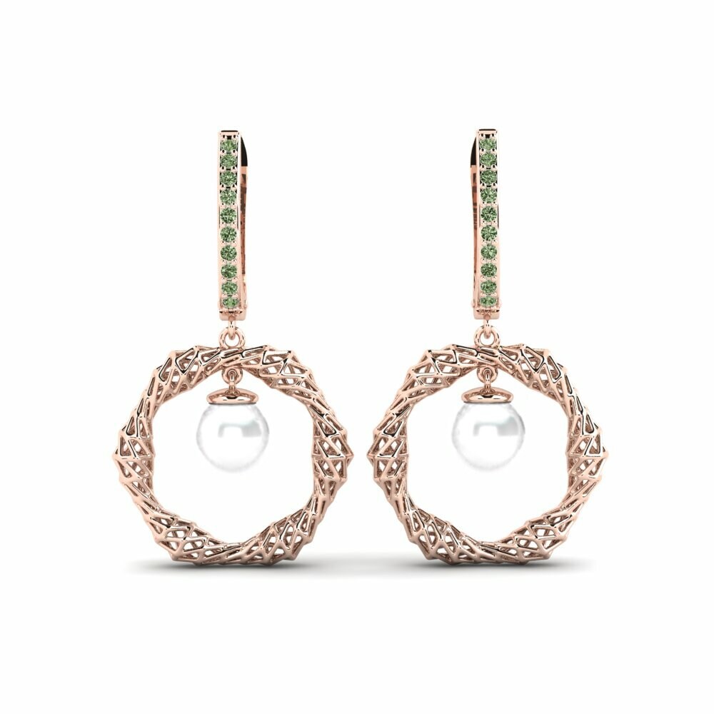 Groene Diamant Dames Oorbellen Elgnimer