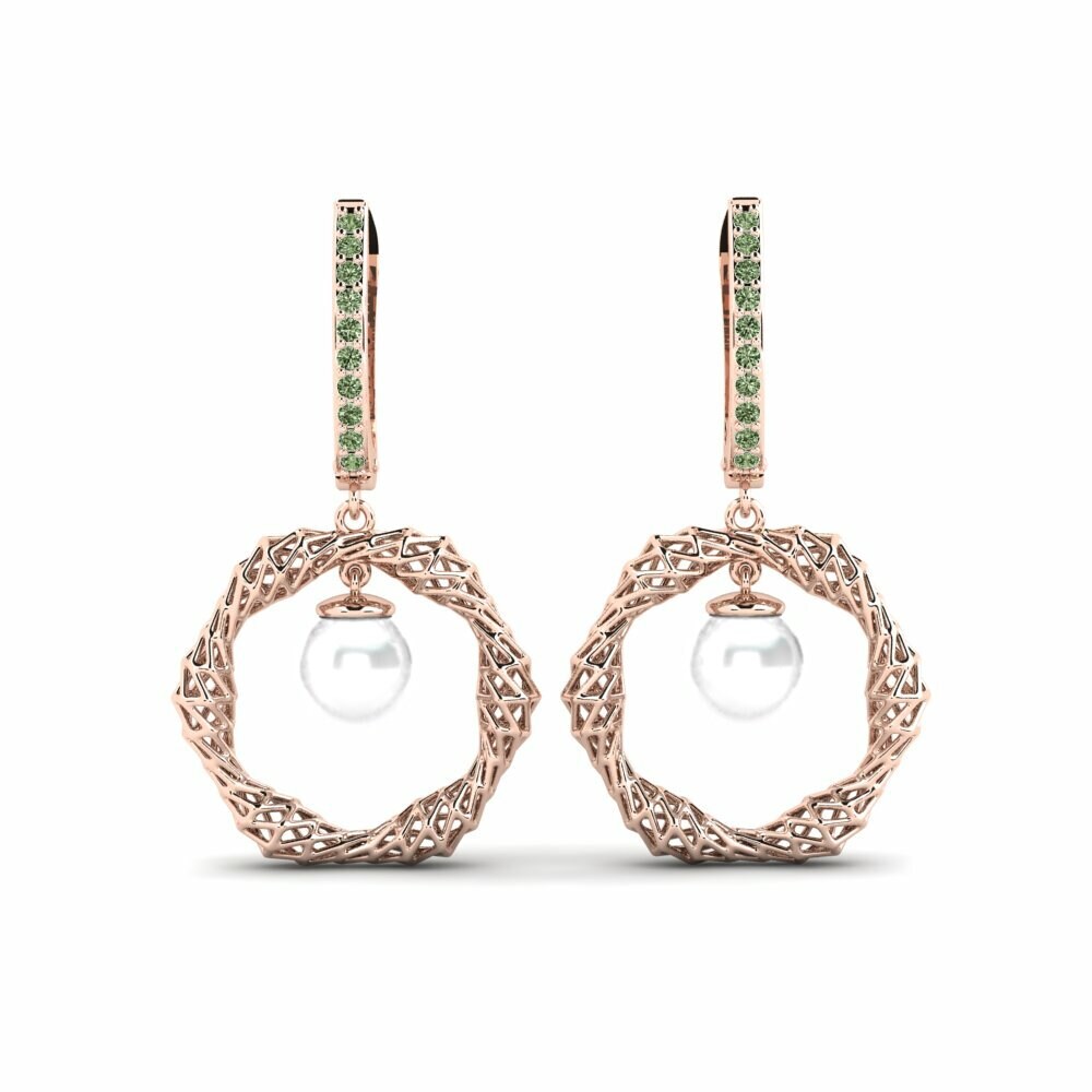 Boucle d'oreille femme Elgnimer Diamant Vert