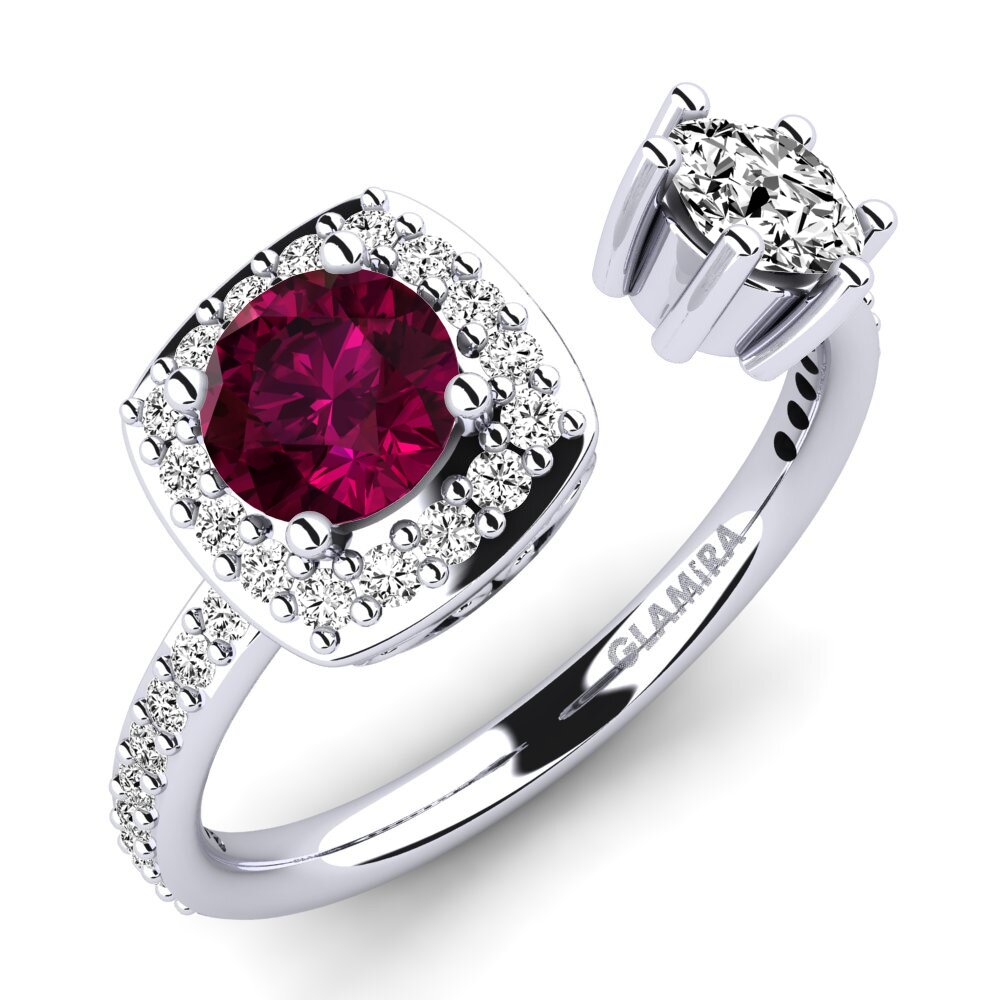 Grenat de Rhodolite Bague de fiançailles Elia