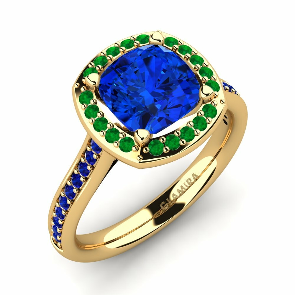 Sapphire (Lab Created) Engagement Ring Elienor