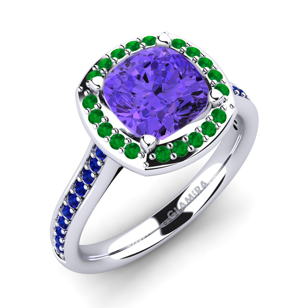 14k White Gold Engagement Ring Elienor