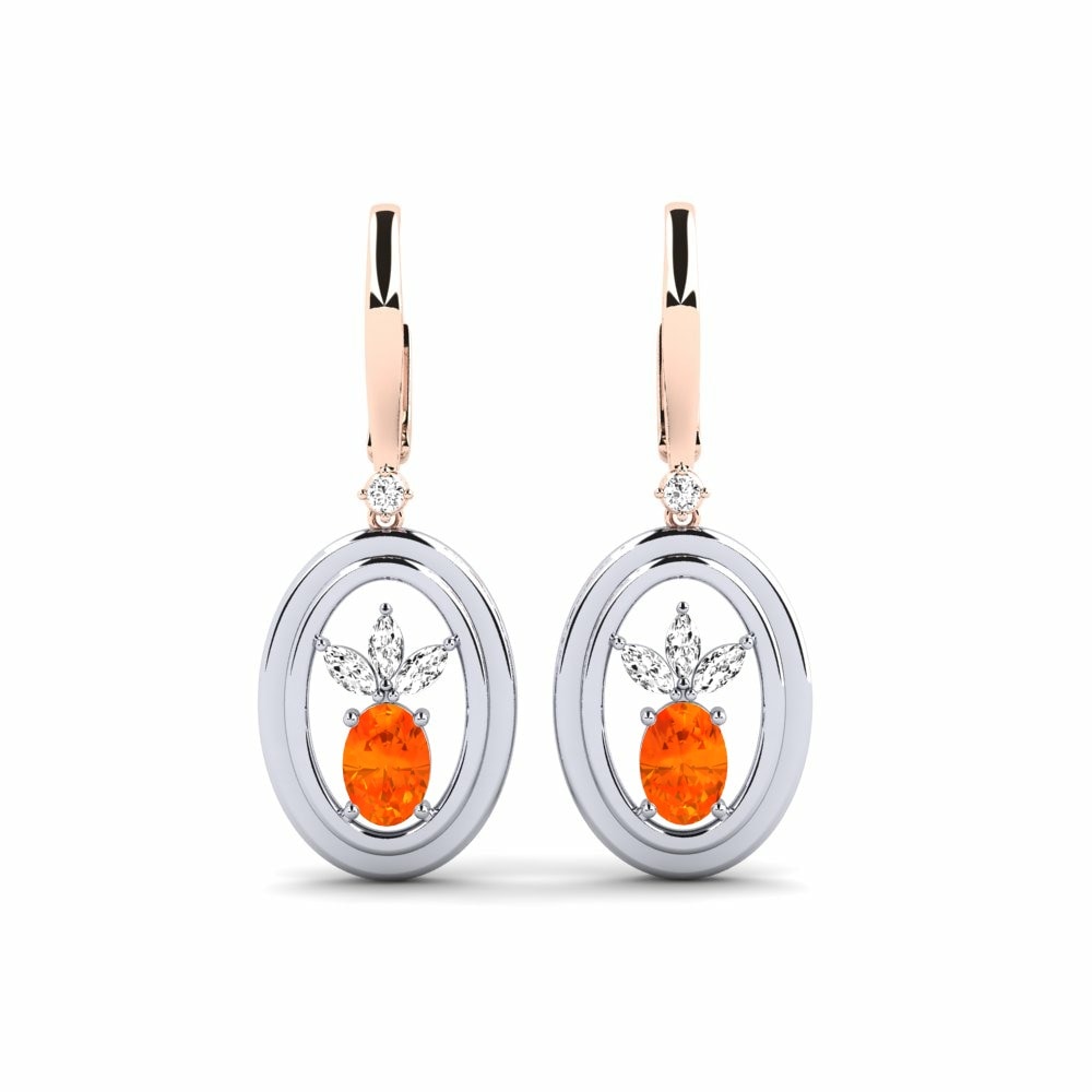Orange Sapphire Women's Earring Elima