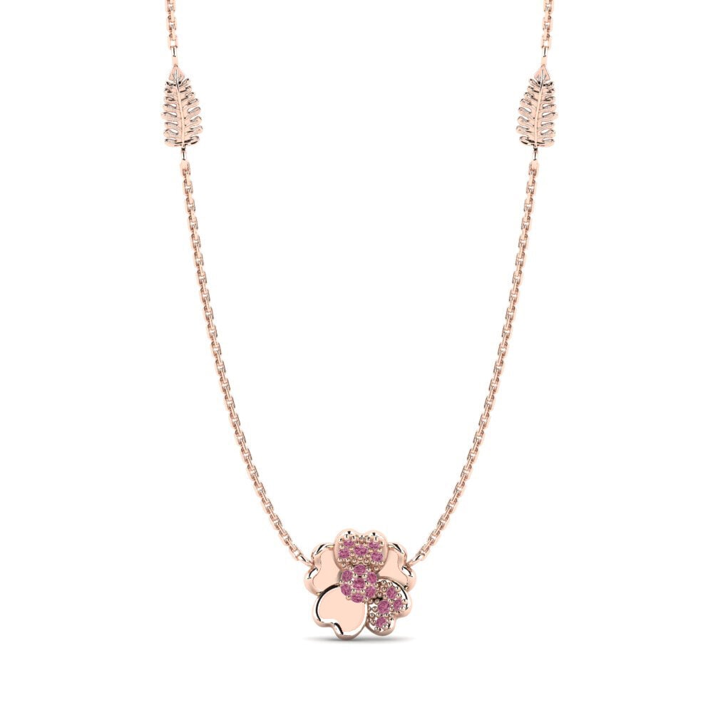 14k Rose Gold Rhodolite Garnet Women's Necklace Eliminate