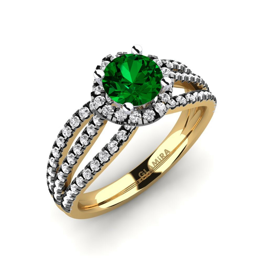 Zircone Vert Bague de fiançailles Elin