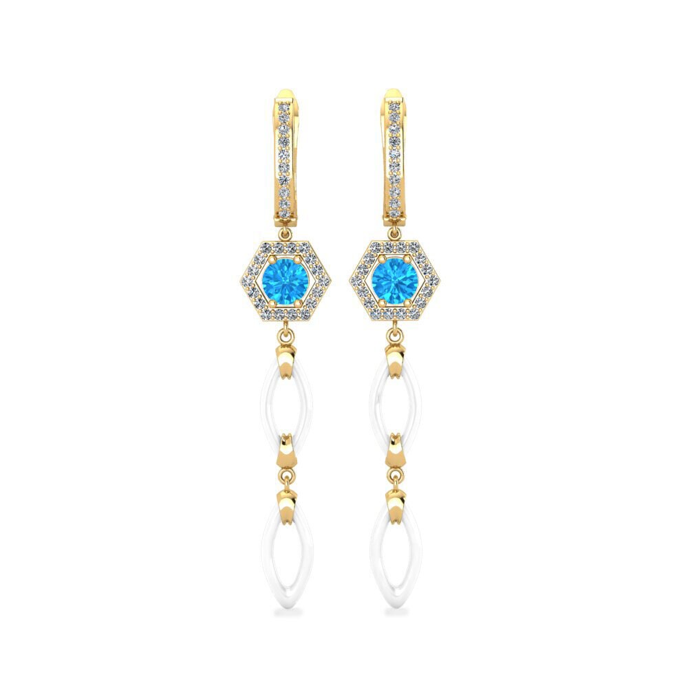 Blue Topaz Women's Earring Elire
