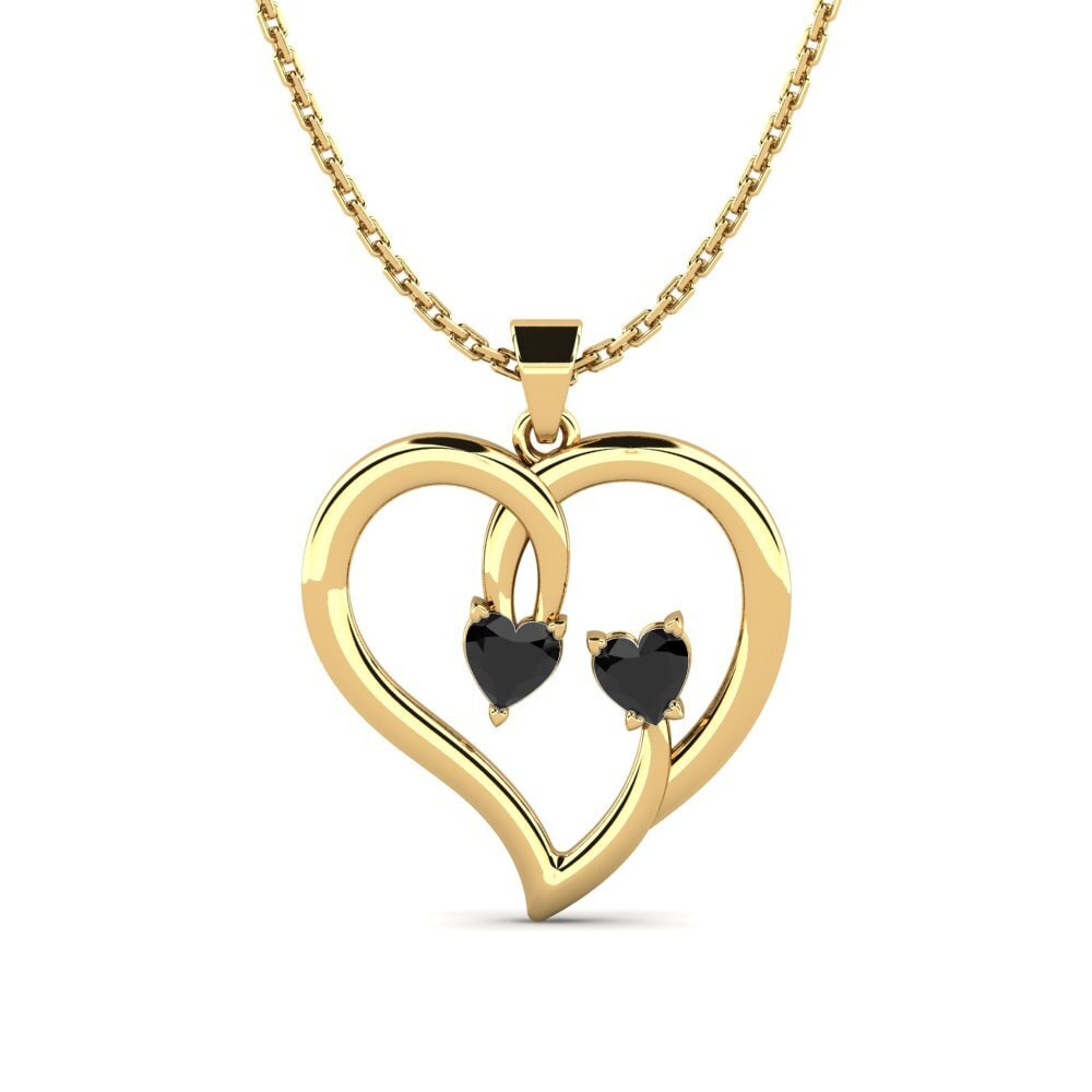 Heart Black Sapphire Women's Pendant Eliska