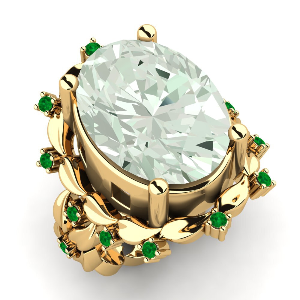 Green Amethyst Ring Ellan