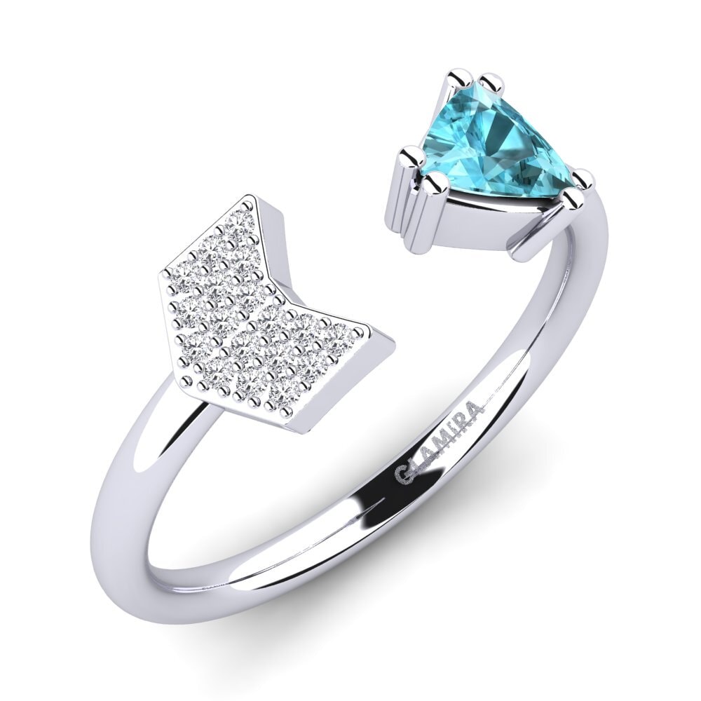 Zircon Bleu Bague Ellger