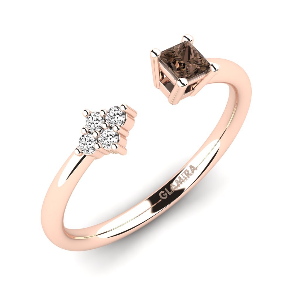 14k Rose Gold Smoky Quartz Ring Elliana